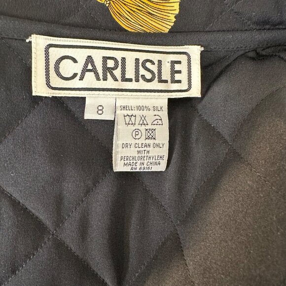 CARLISLE Balloon Print Silk Printed Jacket Coat - Picture 6 of 6